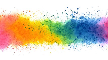 Obraz premium Vibrant Abstract Rainbow Painting for Creative Projects