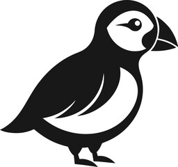 A Puffin Simple Graphic Symbol Clean Silhouette