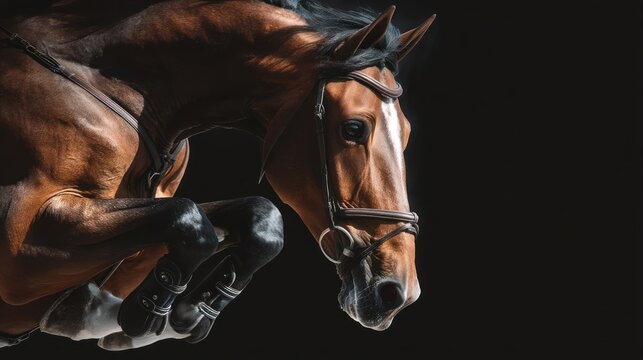 Horse jump action