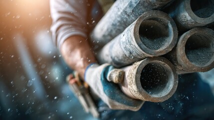 Construction pipe carrying