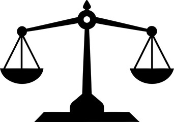Analytical Balance Silhouette Clean Minimal Flat Vector