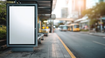 Blank advertisement display