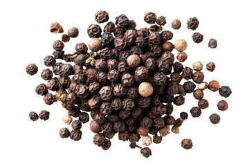 Black peppercorns cluster