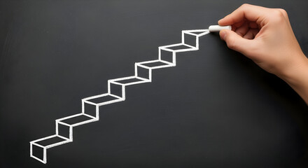 Achieve Your Goals Success Steps Growth Progress Ladder Vision Mission Strategy Future Planning Business Marketing