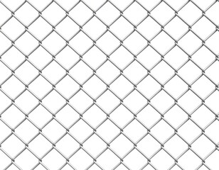 Fototapeta premium Metal chain link fence