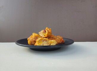 fried chicken wings,Fried Jackfruit or Cempedak or Artocarpus integer.Traditional food