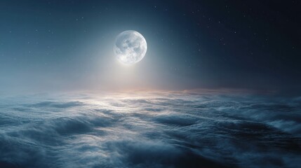 Obraz premium Moon clouds night