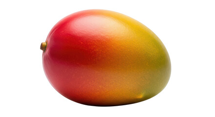 Ripe mango fruit with red yellow and green skin on background image
