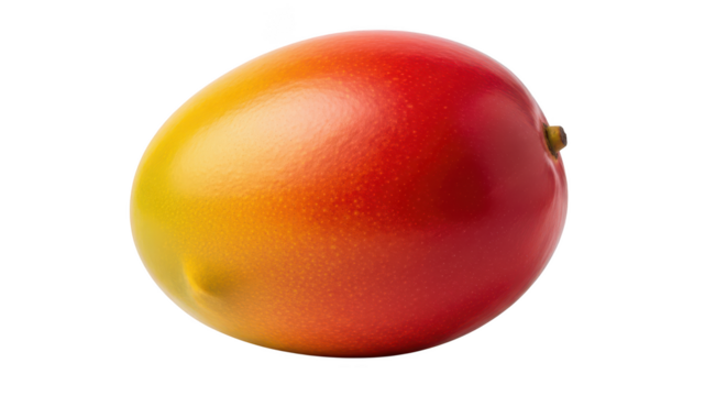 Ripe mango fruit with yellow orange and red gradient on background image
