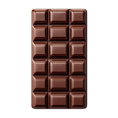 Obraz premium Dark chocolate bar, rectangular, divided into squares (2)