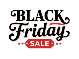 Black friday sale marketing banner with red tag and stylish typography perfect for online store promotions, e-commerce sales events, retail discount posters and holiday campaigns