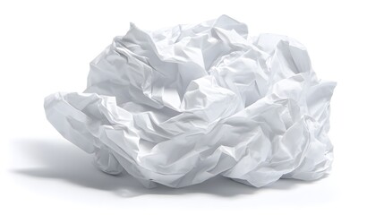 Crumpled Paper on White Background - Creative Textures Collection