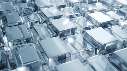 Obraz premium Futuristic Cube Grid Technology Background
