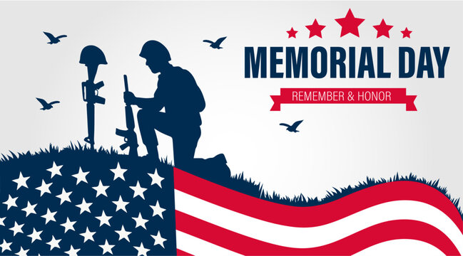 USA Happy Memorial Day Vector illustration. - Powered by Adobe