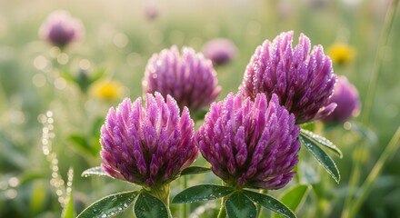 Purple Clover Flower Closeup