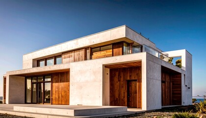 A new, luxury residential villa with a modern architectural design