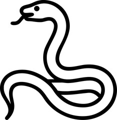 snake vector icon on white or transparent background. pest control or insect control icons items Stroke icon collections. Editable Stroke icon collection Outline icon.