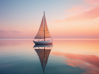 Educational image of sailboat promoting transportation and nature appreciation
