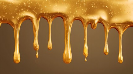 Golden Honey Dripping Background for Sweet Culinary Creations
