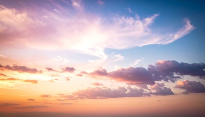 Colorful Sunset Sky Cloudscape.