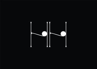 HH Logo Design Vector. Elegant Monogram Logo Design