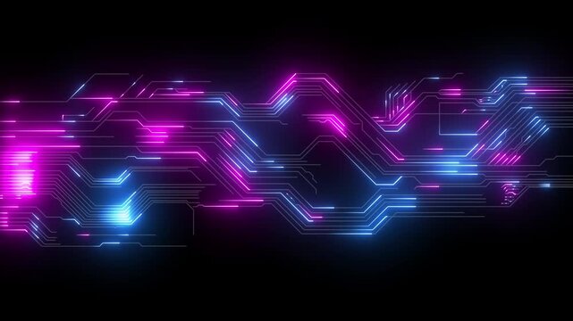Animation of data processing with icons over connections data transfer 4k animated motion video. Network connections and data points animation over blurred cityscape background. digital data prosing. - Powered by Adobe