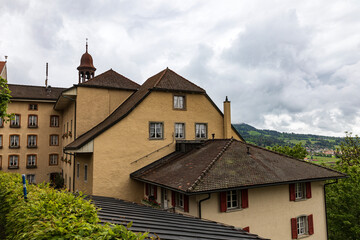 The roofs of Gruyere, Switzerland