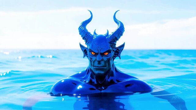 evil man ocean monster demon devil sea