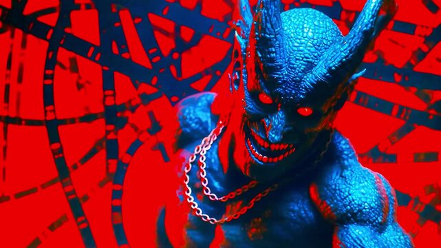 demon laughing red hell devil evil face