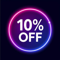 sale button with reflection