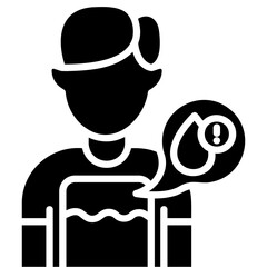 Solid Black Hydration Icon