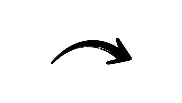 A simple, curved line with a right-pointing arrow