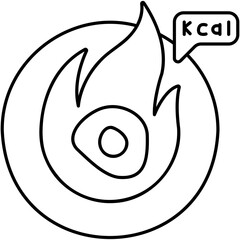 Line Art Calories Icon