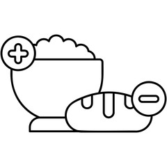 Line Art Carbohydrates Icon