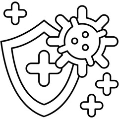 Line Art Immunity Icon