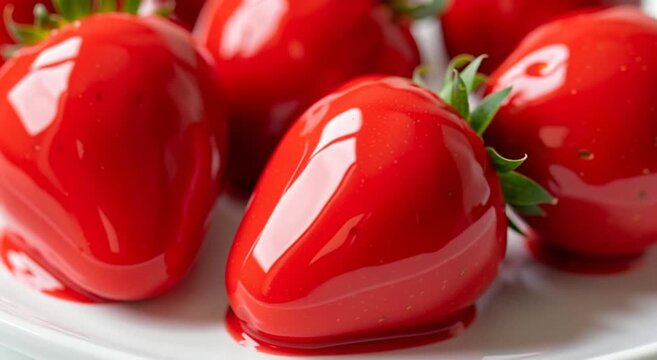 morango do amor - strawberry of love, love strawberry - straberry candy in copy space isolatec background

