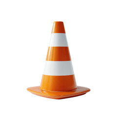 Orange traffic cone with white stripes (3)