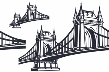 Fototapeta premium tower bridge vector