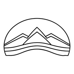 vector illustration of pyramids