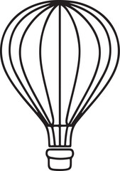 Flying hot air balloon icon