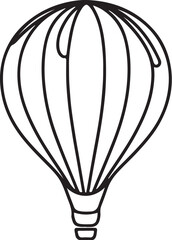 Flying hot air balloon icon