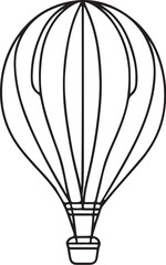 Fototapeta premium Flying hot air balloon icon