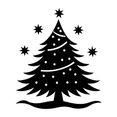 christmas tree vector illustration