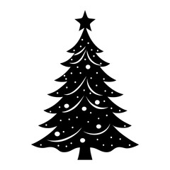 christmas tree vector illustration