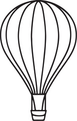 Obraz premium hot air balloon line art