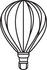hot air balloon line art