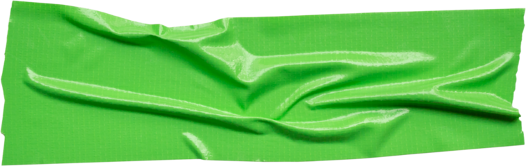 Green adhesive sticky tape isolated on white background