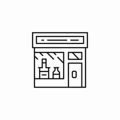 bottle shop facade icon sign vector