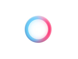 A circular graphic with a vibrant, glowing effect.  A bright white circle is centered within a larger, translucent ring. 