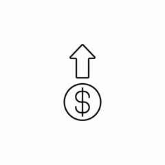 money growth chart icon sign vector